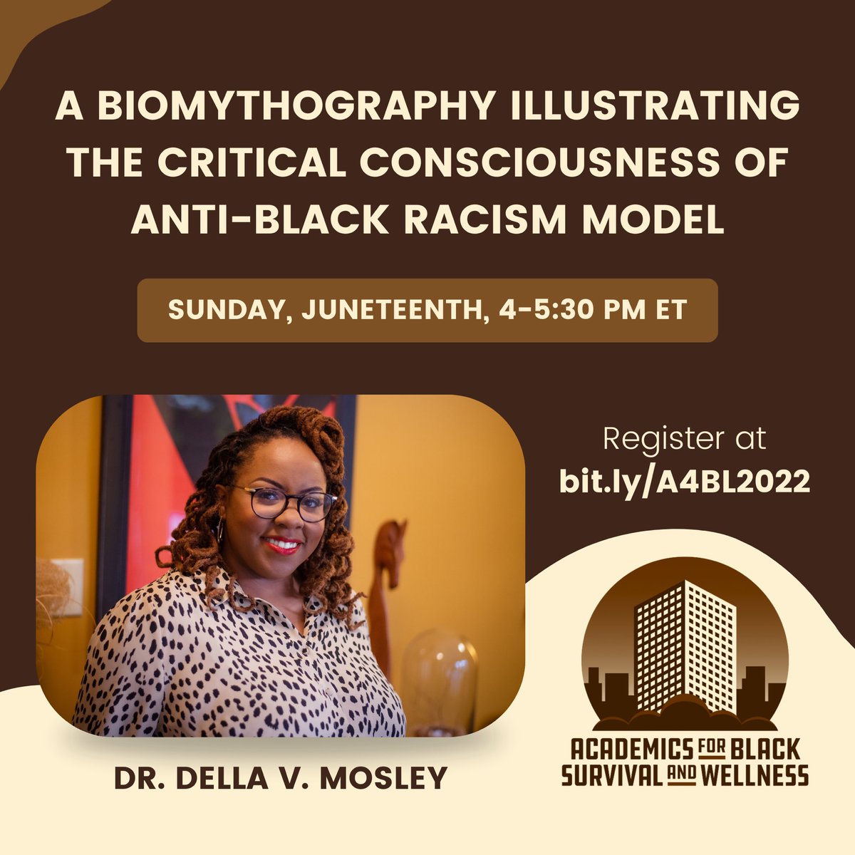 #A4BL2022 is almost here! Dr. Della is kicking us off with this amazing event. Make sure to register for this year’s A4BL at bit.ly/A4BL2022 ✊🏾❤️