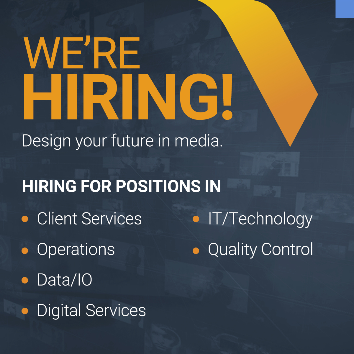 wearevisualdata's tweet image. We&apos;re hiring! Our Burbank office has a number of positions available in various departments.

Our team is a fun &amp;amp; passionate group dedicated to the broadcast media &amp;amp; entertainment industry.

Please visit zcu.io/X1Ox for full details &amp;amp; to apply.

#wearevisualdata