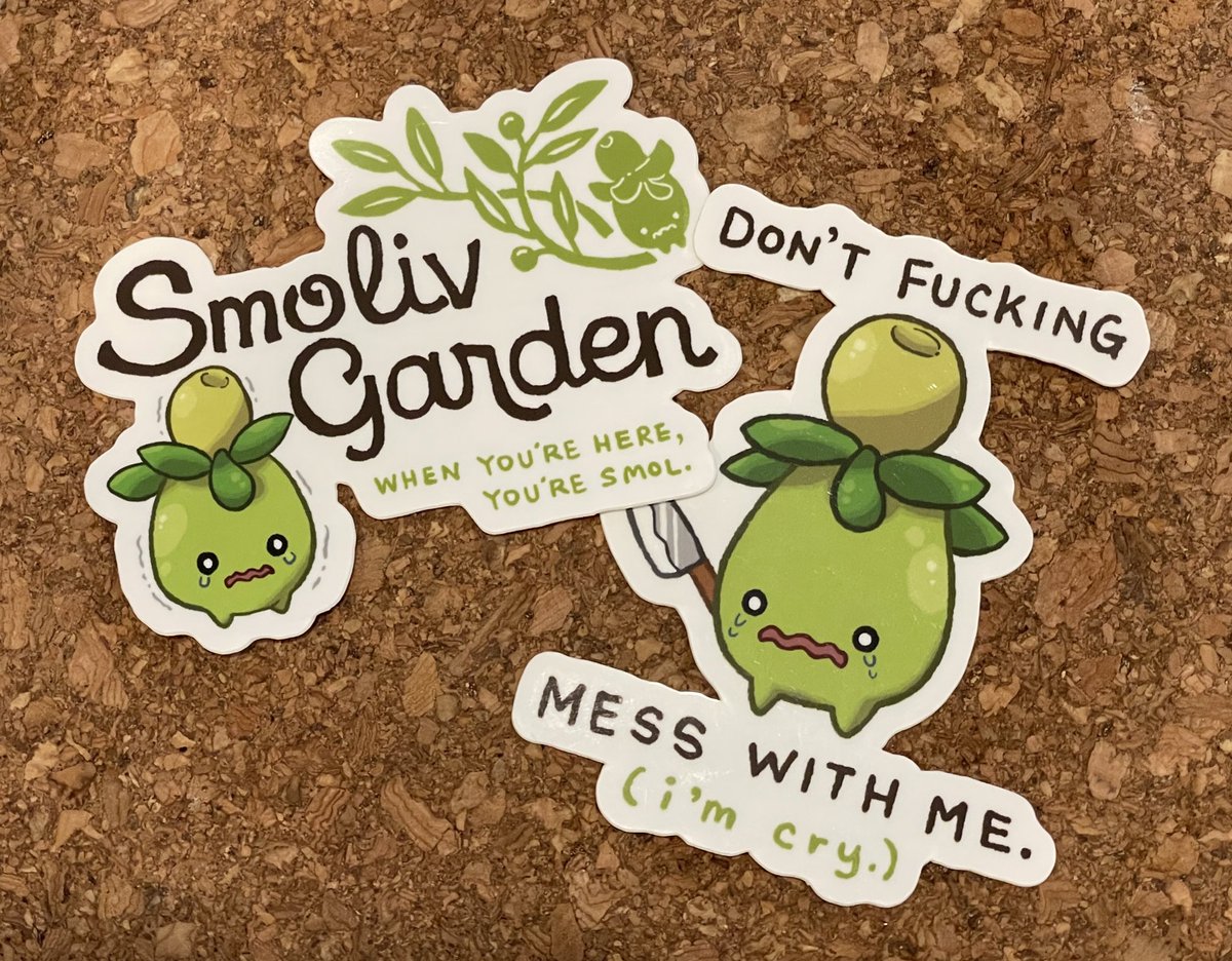 ✨SMOLIV STICKER GIVEAWAY✨

To thank everyone for their love and support, I’m going to be giving away five (5) sets of Smoliv stickers. To enter:

🫒 Follow me
🫒 Retweet this tweet 

That’s it! Giveaway ends Friday, June 17th, at 11:59PM PT. Good luck!