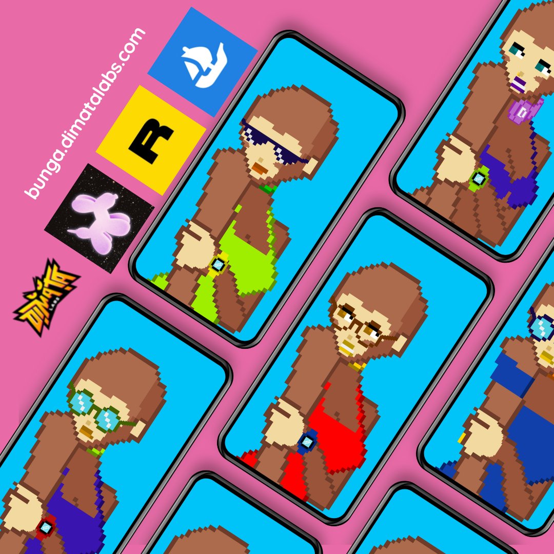 BUNGA COLLECTION | #NFT PROJECT | #POLYGON NFT

linktr.ee/bungadimatalabs

#nftcommunity #nftart #nfts #nftcollector #NFTcollectibles #nftdrop #nftcollectors #digitalart #pixelart #pixel #opensea #rarible
 #LUXY