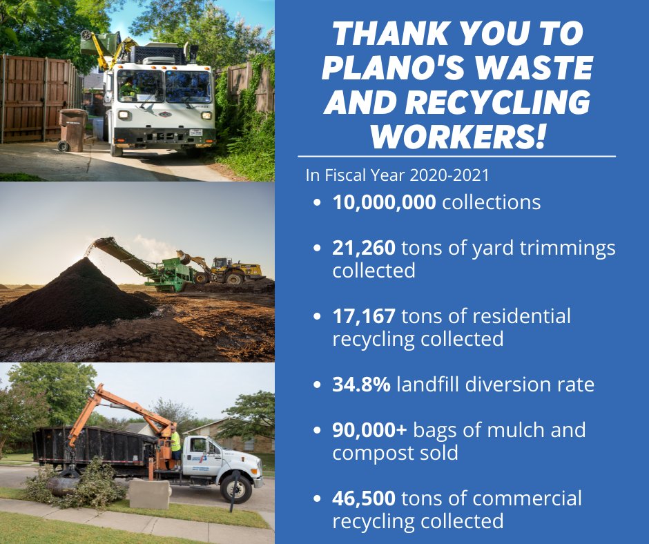 City of Plano on Twitter "It's National Waste & Recycling Workers Week