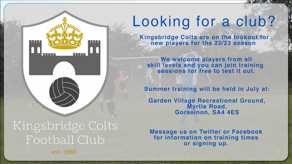 If you’re looking for a new club or just want to come training for some fitness then get in touch ⚽️ #kings #grassrootsfootball