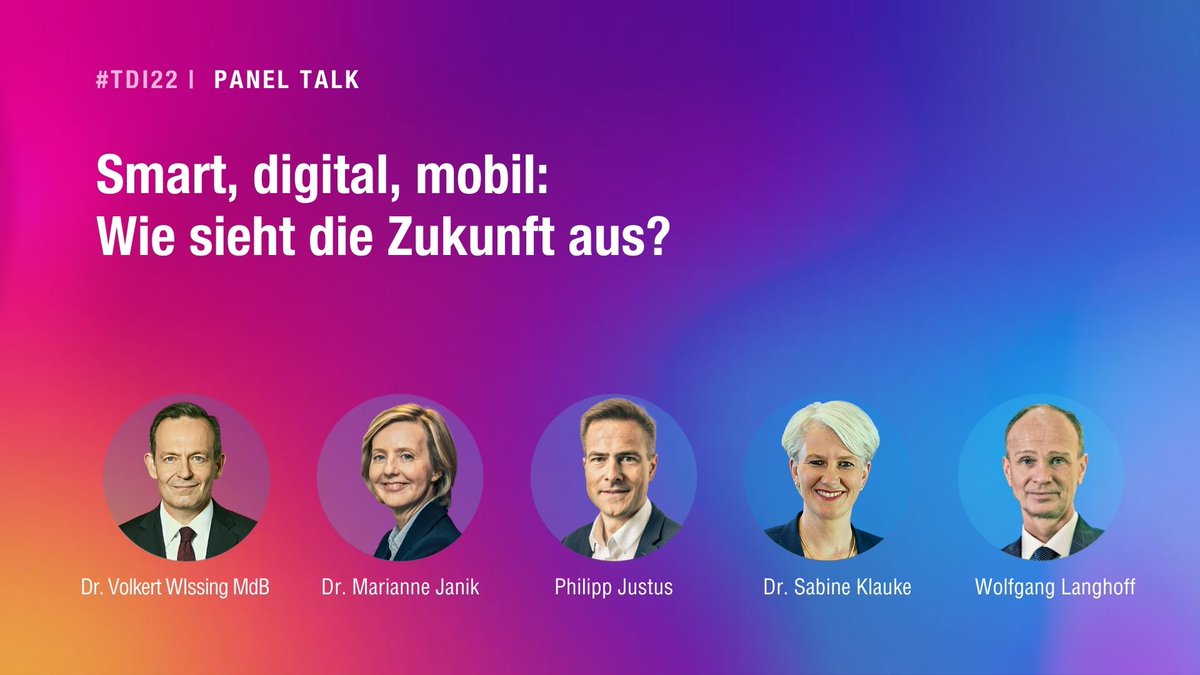 Der_BDI's tweet photo. Sind Daten das neue Öl? Darüber diskutieren nächste Woche beim #TDI22 Bundesminister @Wissing, @BMDV_bund; @MarianneJanik, CEO von @MicrosoftDE; @phjustus, VP von @GoogleDE; Sabine Klauke, CTO von @Airbus und Wolfgang Langhoff, CEO von @bp_Deutschland. 

📺https://t.co/CPUcHKepYF https://t.co/7Us0PgsuYu