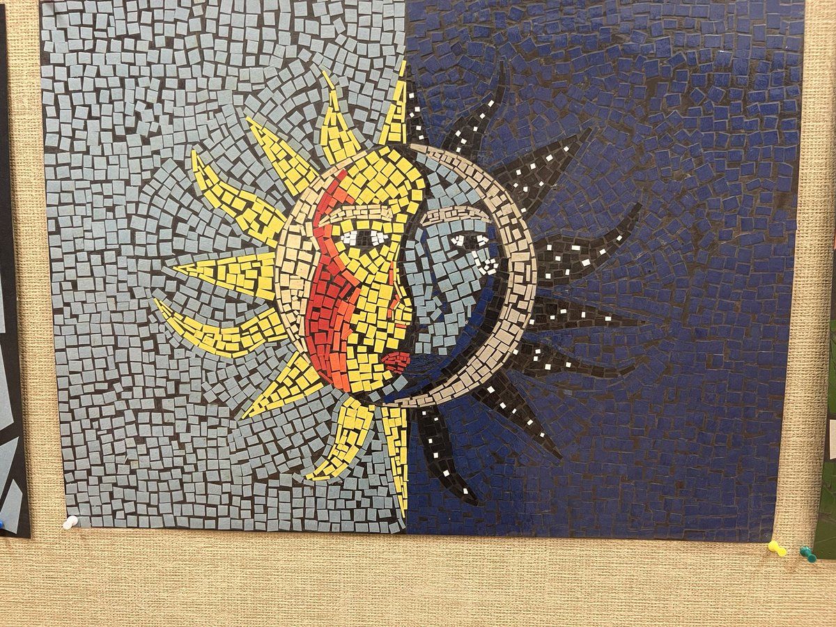 SaveenGrewal's tweet photo. Mosaic art from Div2 PART 1 @goldstonepark #ancientrome #artclass #Mosaic #sd36learn https://t.co/0xODiRgKNy