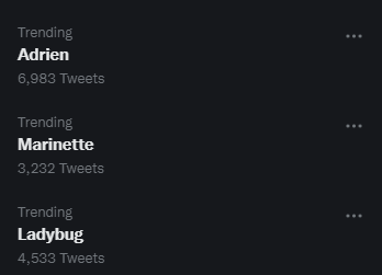 chatonsbug's tweet photo. Adrien and Maribug trending we won https://t.co/dDco7eSPta