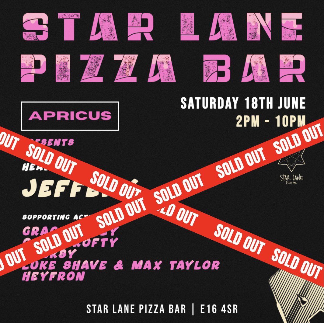 Saturdays event is now SOLD OUT!❌

There will be a very limited amount of tickets available on the door so please arrive early to avoid disappointment

Huge love to all of the APRICUS FAMILY❤️
Look forward to seeing you all on Saturday, it’s gonna be one to remember!