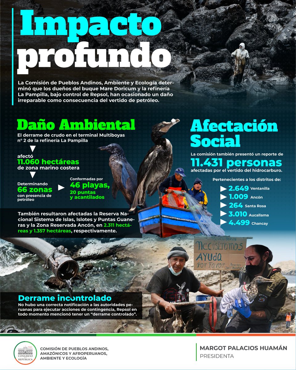 cdpueblos's tweet photo. 🚨#IMPORTANTE| REPSOL COMUNICÓ QUE ERA UN “DERRAME CONTROLADO”, HUBO UNA RESPUESTA TARDÍA OCASIONANDO DAÑOS IRREPARABLES EN EL ECOSISTEMA https://t.co/cn5Ynhy1UW