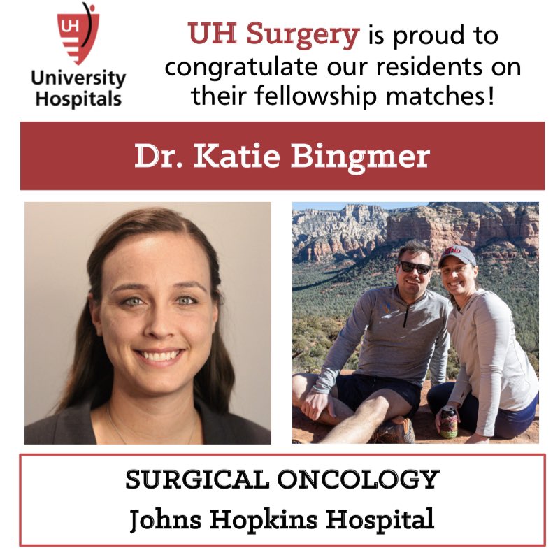 UH Surgery Residents (@uhsurgeryres) on Twitter photo Please join in congratulating Dr. Katie Bingmer on her Surgical Oncology match! <a href="/Bingmer/">Katie Bingmer</a> <a href="/hopkinssurgery/">Hopkins Surgery</a> <a href="/SocSurgOnc/">Society of Surgical Oncology</a> Please join in congratulating Dr. Katie Bingmer on her Surgical Oncology match! <a href="/Bingmer/">Katie Bingmer</a> <a href="/hopkinssurgery/">Hopkins Surgery</a> <a href="/SocSurgOnc/">Society of Surgical Oncology</a>