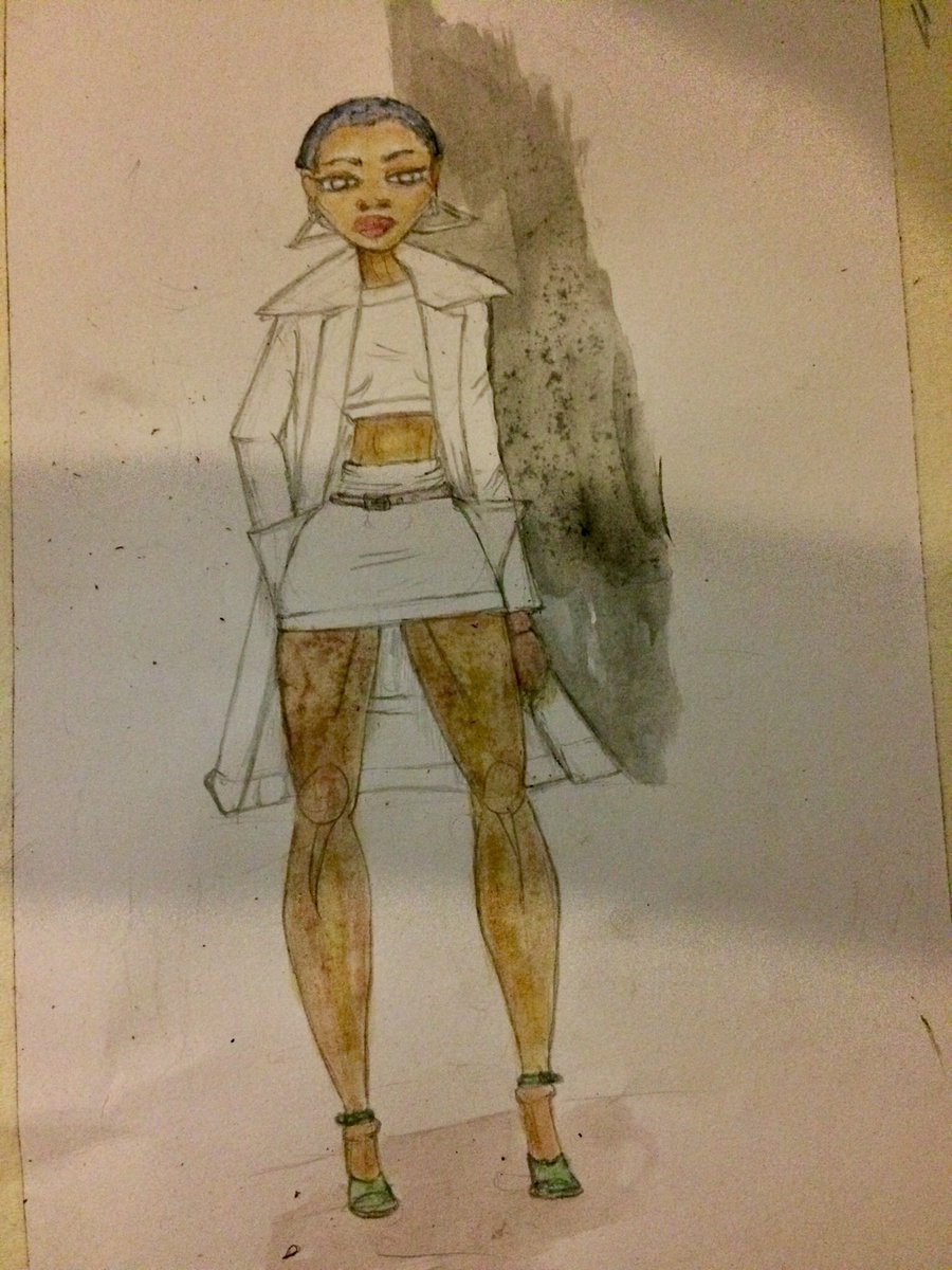 LadyofPunt's tweet photo. Some #fashionillustration to zone out. #fashionary #fashiondrawing #figuredrawing #Watercolourpainting #illustration https://t.co/Rl3zbxtcYb