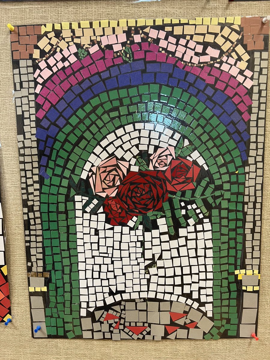 SaveenGrewal's tweet photo. Mosaic art from Div2 PART 2 @goldstonepark #ancientrome #artclass #Mosaic #sd36learn https://t.co/mbtuWVZNZZ