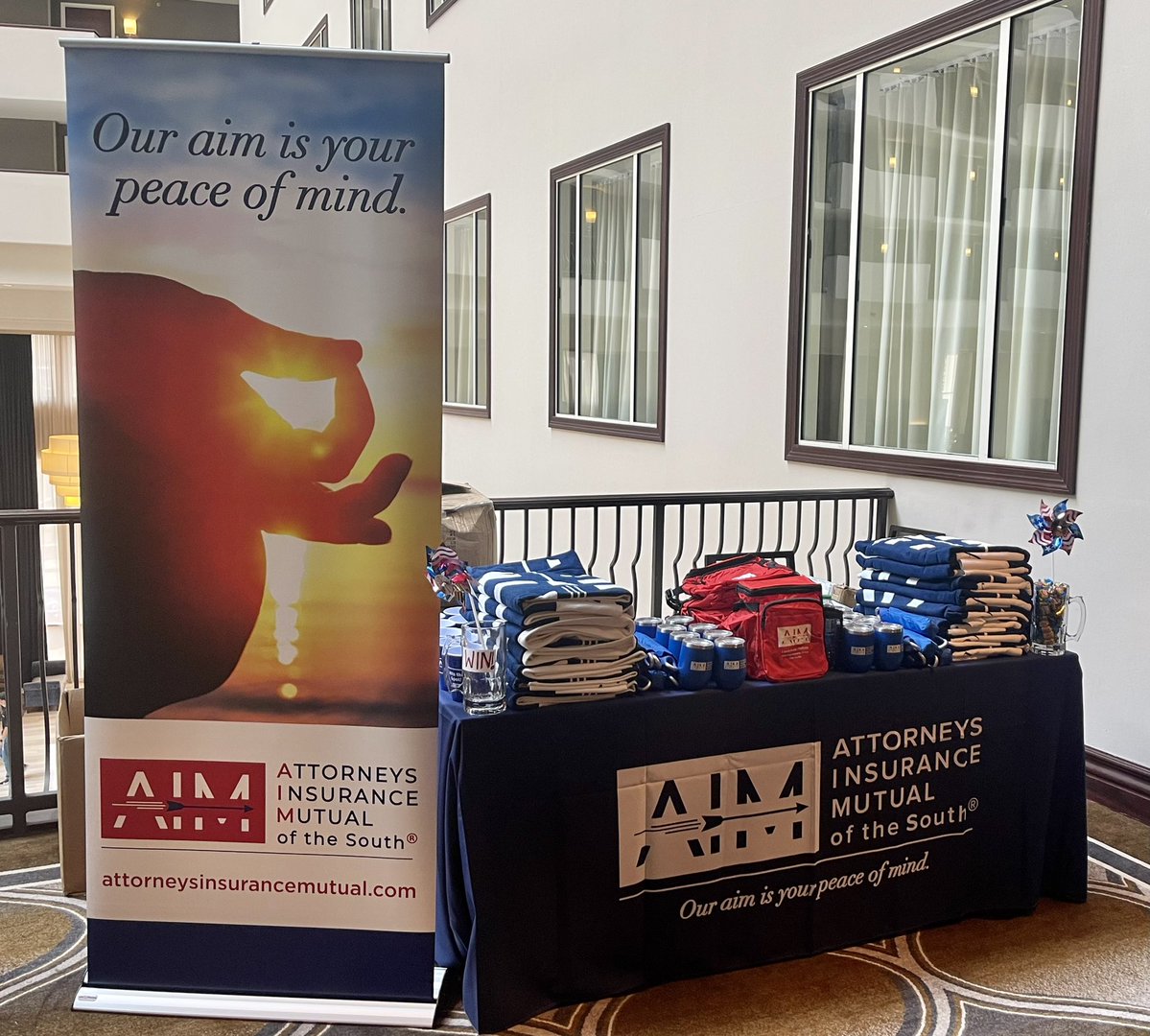 attysinsurance's tweet photo. Alright Tennessee attorneys! Come by and say hello to @MrsRhondaLong  if you’re at the 2022 @TennesseeBar Convention!! Grab some of the BEST swag and drop a card for your chance to win a $100 Visa gift card! See you soon! #aimpeaceofmind #Tennessee #tba #tbaconvention https://t.co/60N0hXKomy