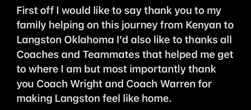 K_WAY_IAN's tweet photo. Glad to say I will be continuing my academic and athletic journey at Langston University. Thank you @CoachJWarren1 and @CoachCWRIGHT for giving me this opportunity.#GoLions 🦁 #KWay https://t.co/E425xXealb