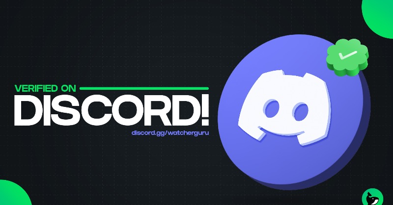 WatcherGuru's tweet photo. We’re now verified on Discord 💫