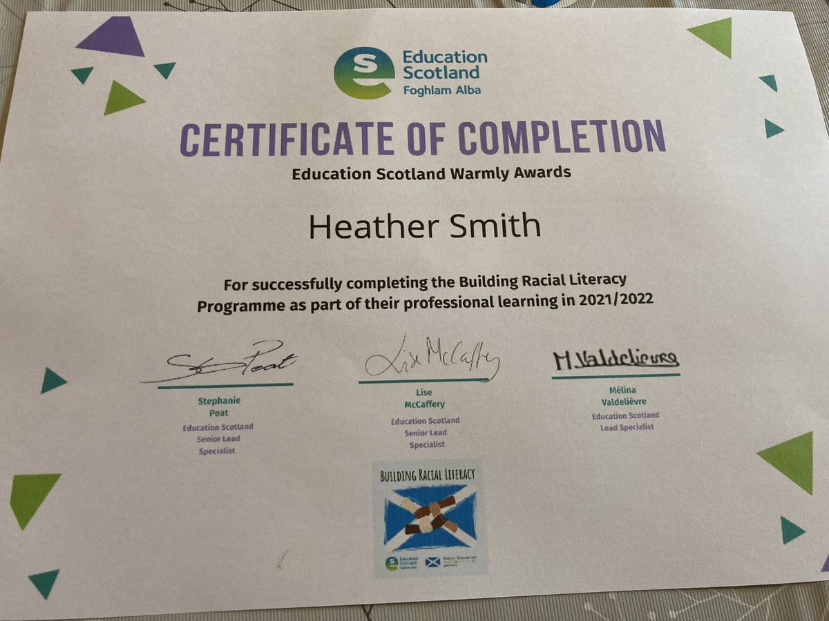 Another bit of paper finery for my wall. Really enjoyed this programme - such an important piece of work. Pleased to be carrying on with a D&amp;G project inspired by this next session <a href="/EducationScot/">Education Scotland</a> #brl