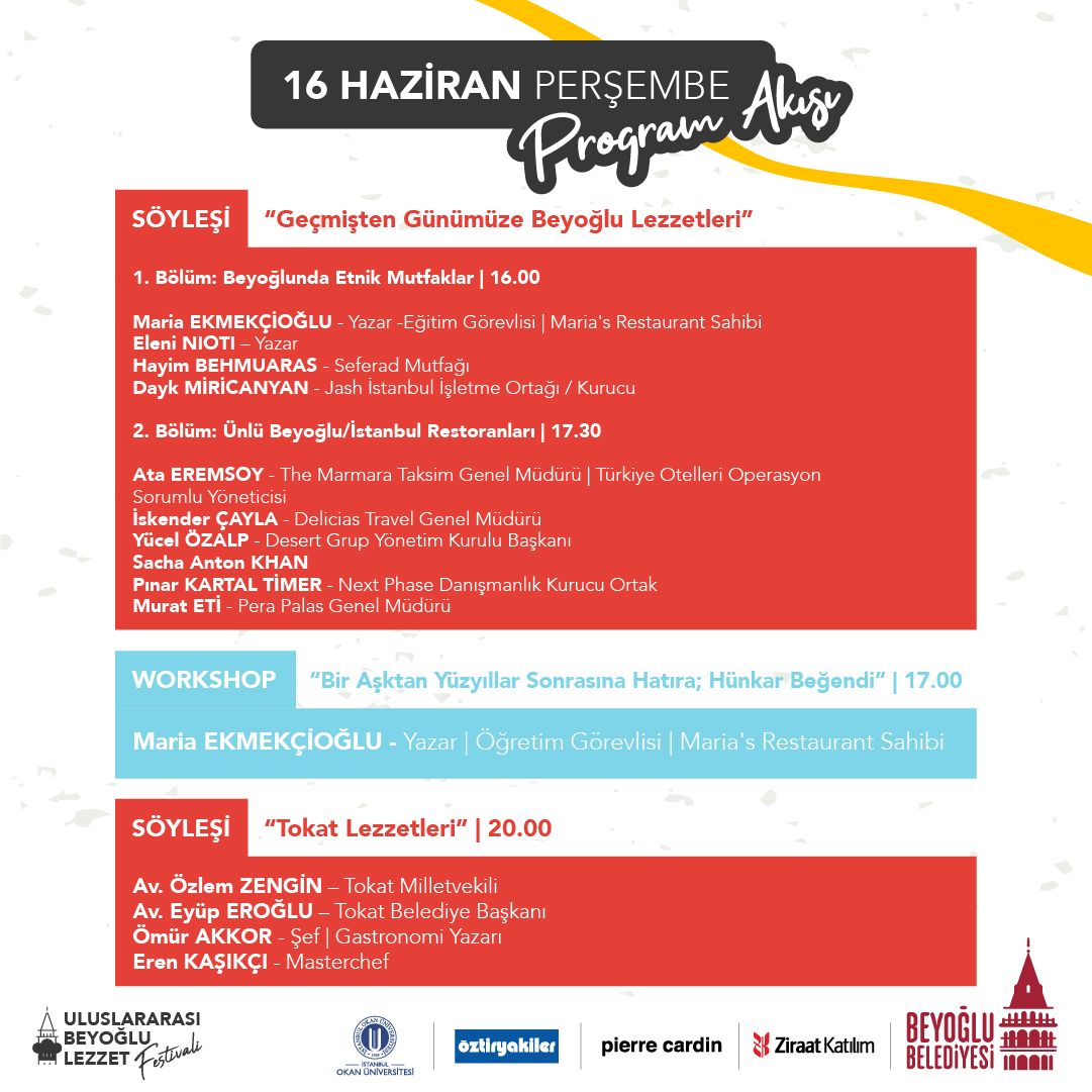 BeyogluLezzet's tweet photo. 15-19 Haziran tarihleri arasında, Beyoğlu Belediyesi tarafından gerçekleştirilen Uluslararası Beyoğlu Lezzet Festivali kapsamında; sağlıklı beslenme, dünya mutfakları, kahve kültürü ve lezzete dair her şey ile ilgili workshop’larımız yer alacaktır. https://t.co/Z3PnbyVK1U