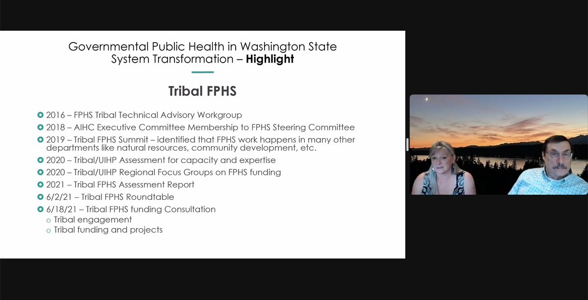 Washington 21C representatives highlighted their goals &amp; updates on their efforts to achieve full funding &amp; implementation of the FPHS, including the history and relationships with Tribal FPHS in the state. #AIHC <a href="/WADeptHealth/">Washington State Department of Health</a> <a href="/WSALPHO/">Public Health WA</a> @mcourogen