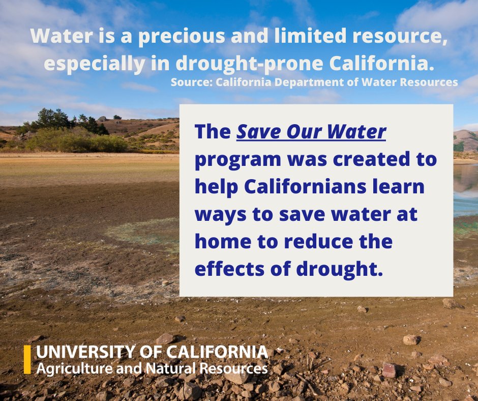 Ag&Natural Resources (@ucanr) on Twitter photo .<a href="/CA_DWR/">California Department of Water Resources</a>'s Save Our Water program helps #Californians learn ways to save #water at home to reduce the effects of #drought.
🫧 water.ca.gov/water-basics/c… .<a href="/CA_DWR/">California Department of Water Resources</a>'s Save Our Water program helps #Californians learn ways to save #water at home to reduce the effects of #drought.
🫧 water.ca.gov/water-basics/c…