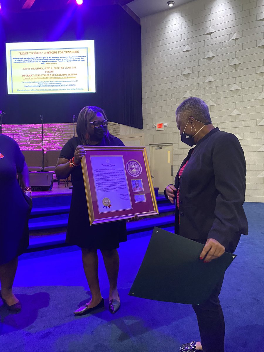 Soror Patricia "Pat" Goldthreate, member of the Nashville Metropolitan Alumnae Chapter, TN State Univ. grad, &amp; strong community leader, was presented a proclamation for her selfless service to her fellow citizens in the State of Tennessee. Congratulations Pat!