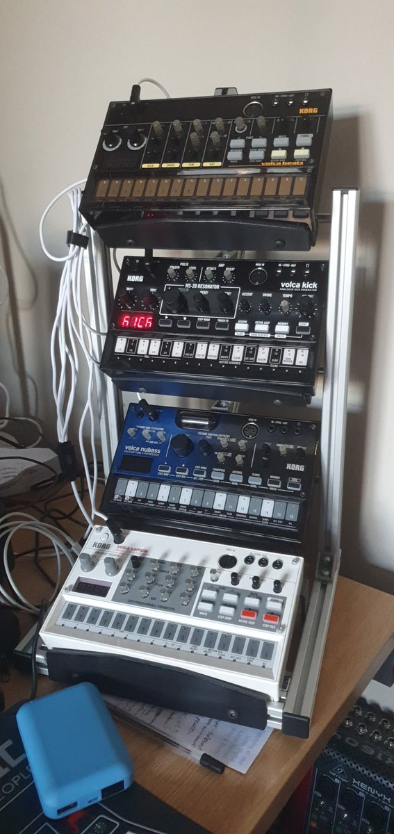 Got my studio production gear from Scotland the other week and doing the cable building for it. The one thing that has any power is the Korg Volca Kick. Considered selling it. 

Booted it up and in 5 minutes it brought a smile to my face 😄🥰 Might give DJing a rest for a bit...