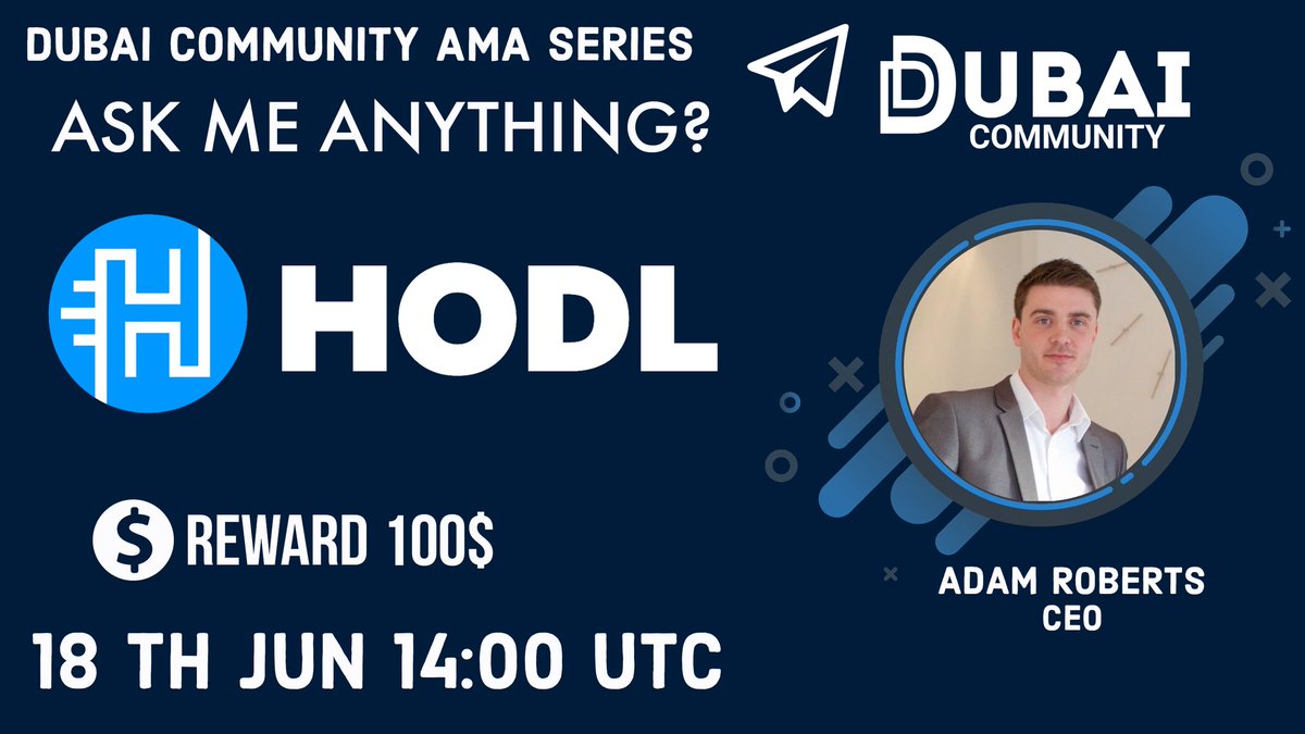 Dubai_community's tweet photo. 🎙️We're pleased to announce next #AMA103 with WIN HODL on 18th JUN at 14:00 UTC
💰Rewards Pool:100$
🏠Venue: https://t.co/PKaI6yp9kn
〽️Rules:https://t.co/RhWQUO0iPo
1⃣ Follow @Dubai_community & @HODL_OFFICIAL & @HODLHandsNFT
2⃣ Like & RT
3⃣ Tag 3 Friends (Max 3 questions) https://t.co/BJQaNHfI07