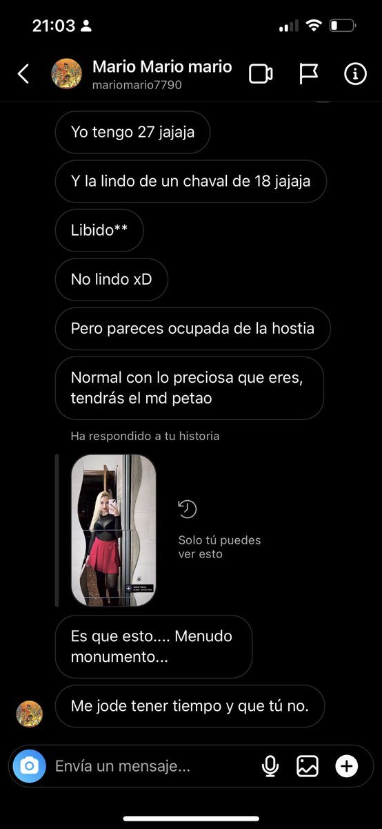 lauglitch's tweet photo. Este tío acaba de acosarme por Instagram. Por favor, compartidlo para que se denuncie y si le habla a alguna otra chica, que se sepa quien es 🙏🏻 

#Porfavor #Acoso #AcosoSexual #Machismo #DesigualdadDeGenero https://t.co/u9cqnprvcp