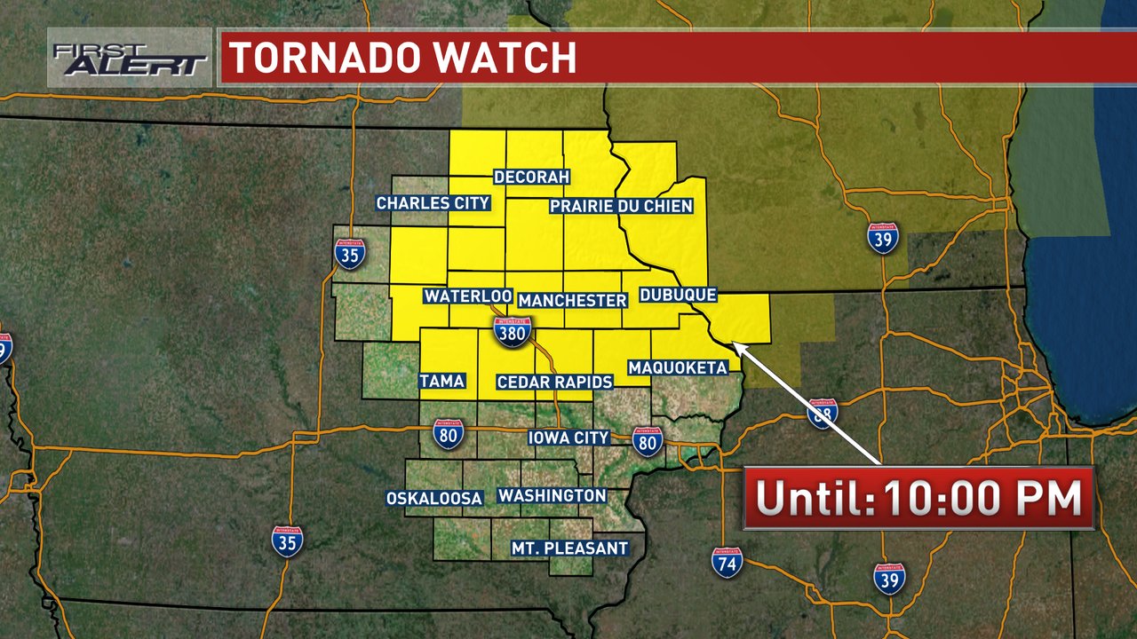 KCRGTV9 First Alert Weather on Twitter "Tornado Watch issued until