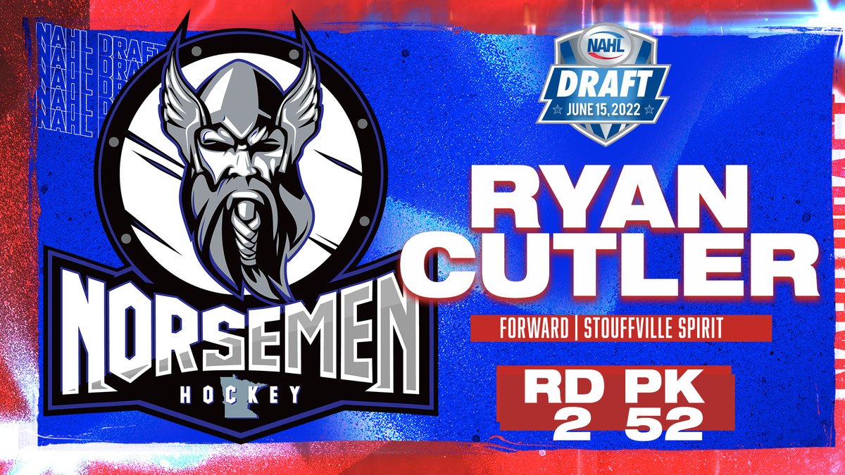 NAHLHockey's tweet photo. Round 2 | Pick 52
@StCloudNorsemen select Forward Ryan Cutler from the Stouffville Spirit
#NAHLDraft https://t.co/uMwSNOaI4q