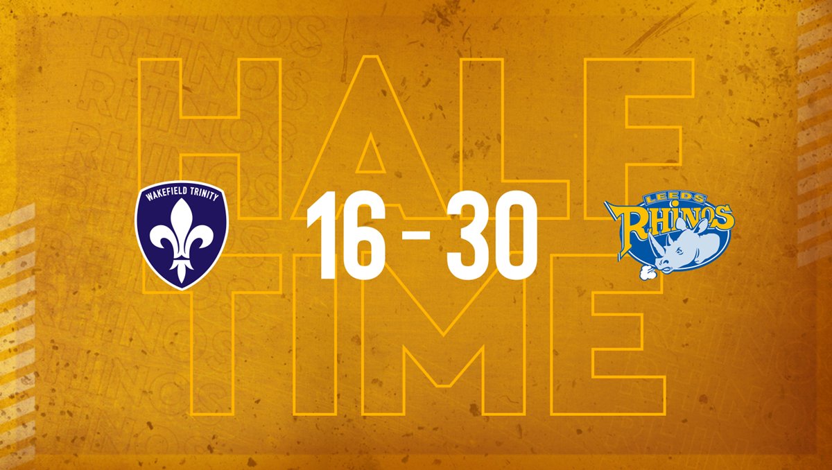 leedsrhinos's tweet photo. The U16s lead against @WTrinityRL U16s at the break.  Tries from McCormack, McEwan-Peters, Hartley, Cassell and Quarequare and five goals from Taylor-Smith.

#RhinosScholarship | #TeamRhinos https://t.co/mKUXHEBf6x