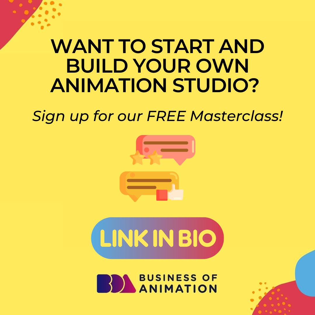 animationbiz's tweet image. Want to Start and Build Your Own Animation Studio? Sign up for our free Masterclass! Link in Bio.

#AnimationBusinessCourses #AnimationClass #AnimationBusiness #AnimationBusinessClassGuide #AnimatorsBusinessGuide #AnimationCareerGuide