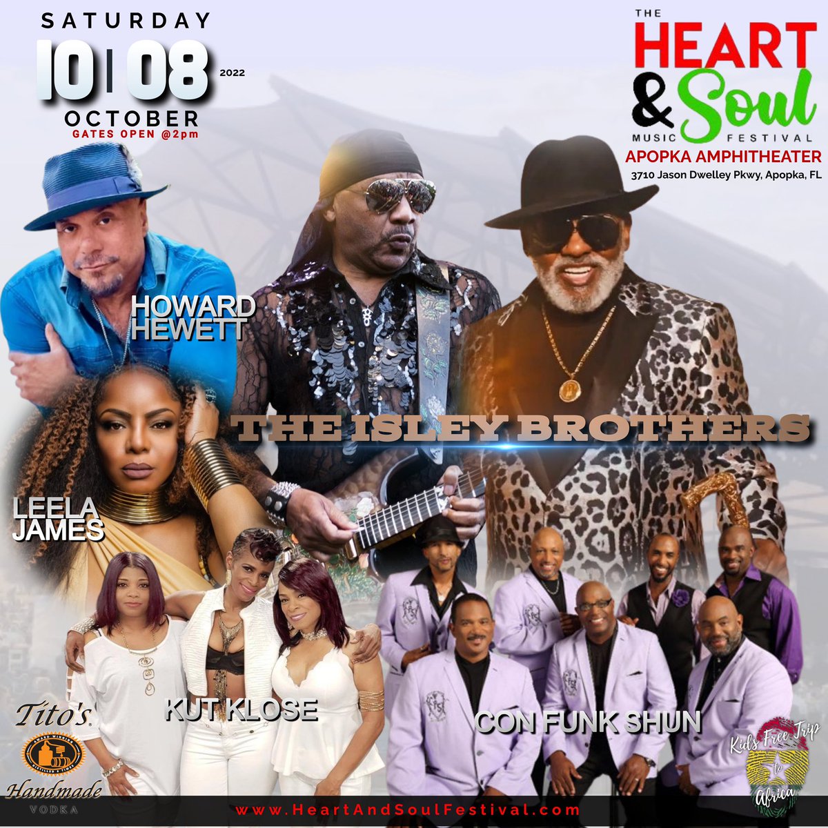kutklose's tweet photo. APOPKA FLORIDA (CONCERT) KUT KLOSE with the ISLEY BROTHERS featuring HOWARD HEWETT &amp; CON FUNK SHUN &amp; LEELA JAMES SATURDAY OCTOBER 8 APOPKA FL. 3710 JASON DWELLEY PKWY APOPKA FLORIDA #KUTKLOSE #isleybrothers #howardhewett #confunkshun #leelahjames https://t.co/RZG2YAZZQB