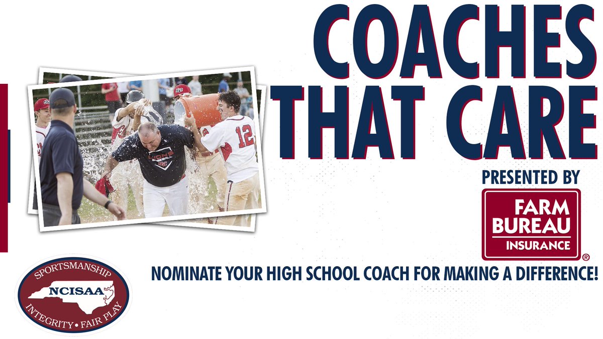 NCISAA1's tweet photo. We are still looking for our next @NCFarmBureau #CoachesThatCare award winner! 

Make sure to nominate a coach that has made a positive impact on or off the field in your community! 

Nominate using the link below! ⬇️⬇️⬇️

https://t.co/sh56gFZIMN https://t.co/wEEM2aaOAo