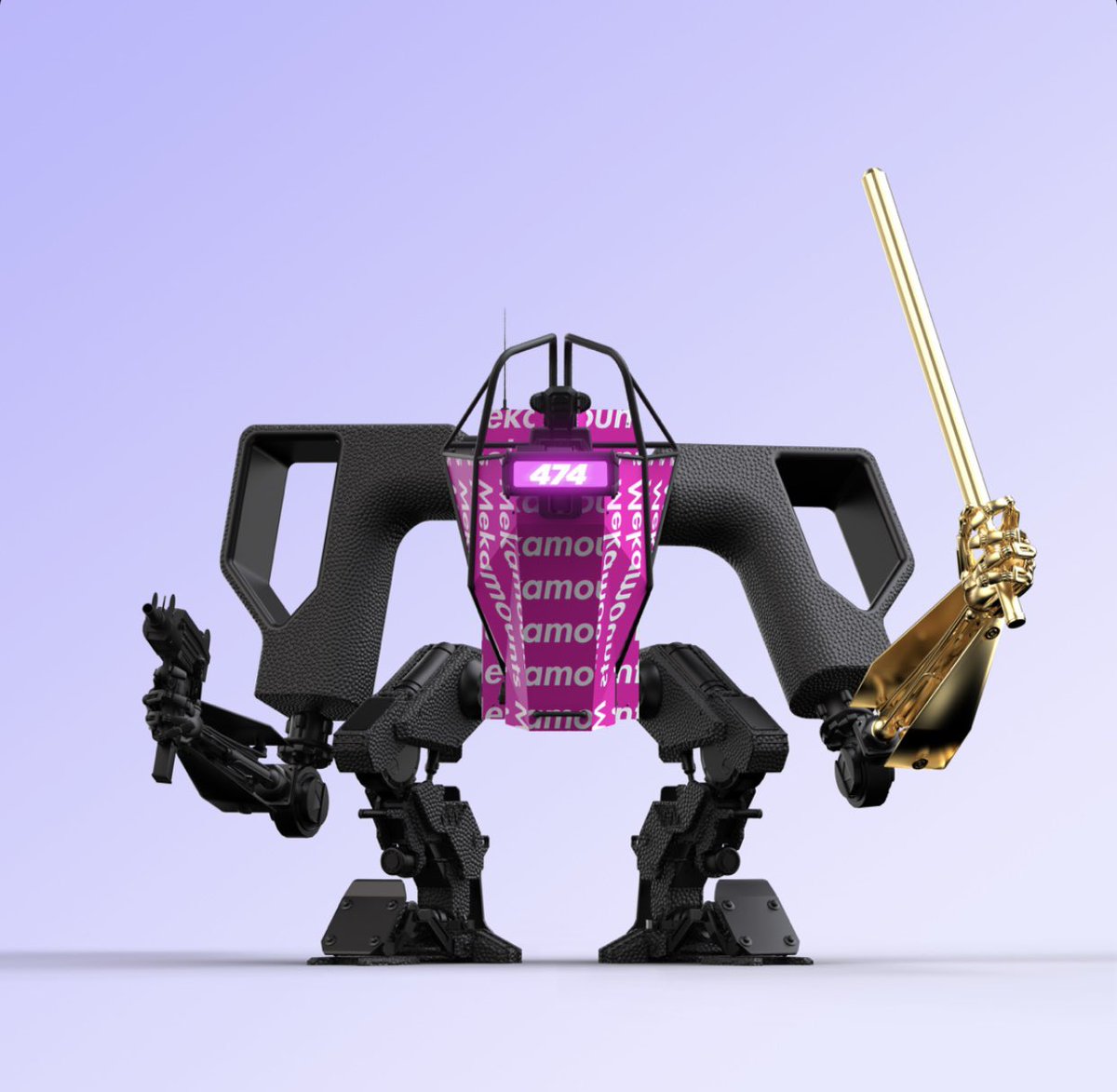 v1rtualn0mad's tweet photo. This mount be rad… I’m either going to spray you with lead or I’m going to give you the #goldenrod - your choice
Loving the mounts being posted, the hot colours, cool armaments and texture details!
Congrats to the team for a great mint and evolution to #OG #mekamounts #mkm474 https://t.co/Ac0jimDGwj