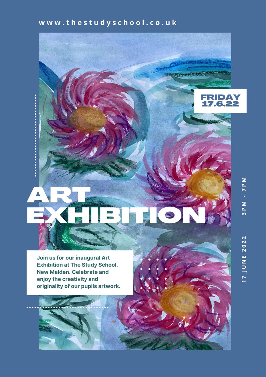 Our inaugural Art Exhibition is taking place this Friday <a href="/studyschooluk/">The Study School</a> Looking forward to celebrating our creativity with artwork inspired by <a href="/okeeffemuseum/">GeorgiaOKeeffeMuseum</a> <a href="/KeithHaringFdn/">Keith Haring Foundation</a> and Hokusai.