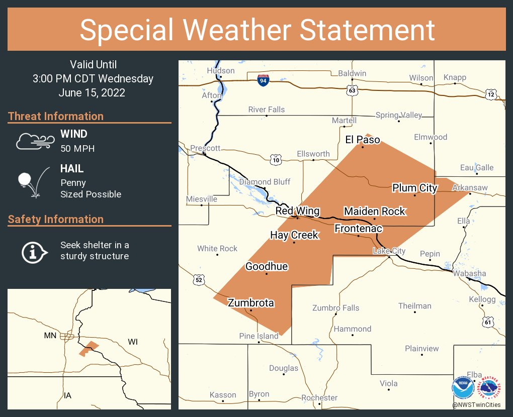 NWS Twin Cities on Twitter "A special weather statement has been