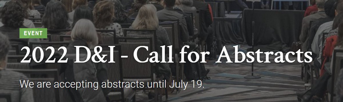 The 2022 call for abstracts is still open! Send us your abstract to be a part of the in-person, 15th anniversary #DIScience22: academyhealth.org/page/2022-di-c…