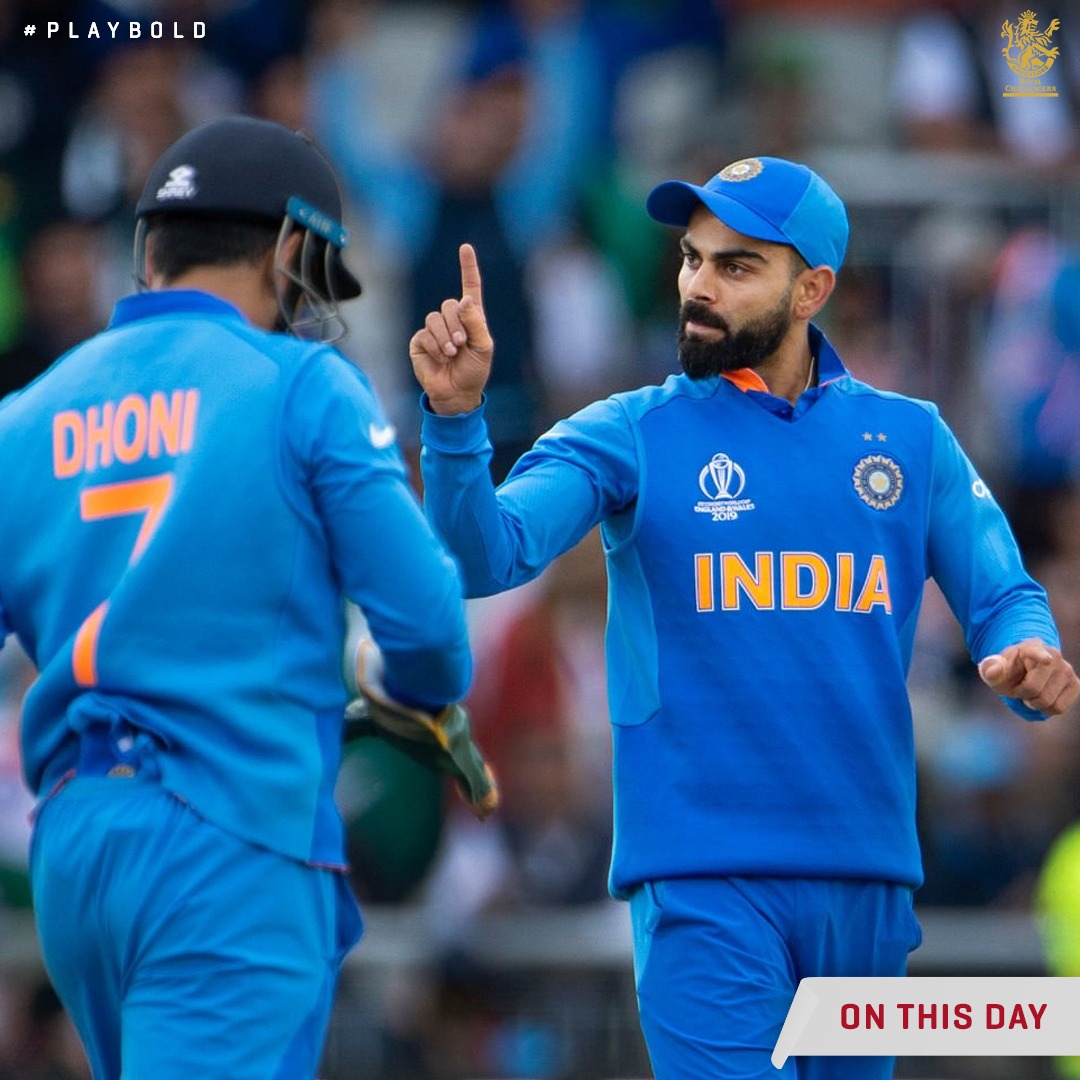 RCBTweets's tweet photo. #OnThisDay in 2️⃣0️⃣1️⃣9️⃣, 🇮🇳 registered an emphatic win against 🇵🇰 in the World Cup group stage encounter, taking the tally to 7️⃣-0️⃣ in the 50 overs format.

With 7️⃣7️⃣ off 6️⃣5️⃣ balls, Virat Kohli became the fastest cricketer to score 1️⃣1️⃣K runs in ODIs.

#PlayBold #CWC19 #INDvPAK https://t.co/bdXfdULAg8