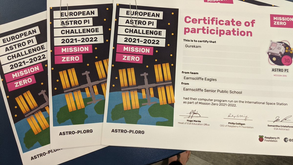 LibraryKao's tweet image. Big shout out to @astro_pi for providing students with such an amazing coding experience!  Grade 6 teachers this project aligns nicely with the space curriculum. @EarnscliffeSPS @PeelEML @PDSB_Libraries