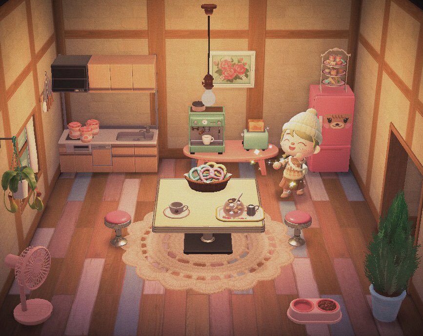 my kitchen <3 
#Acnh #animalcrossing #acnhinspo #acnhinterior #ACNHDesigns