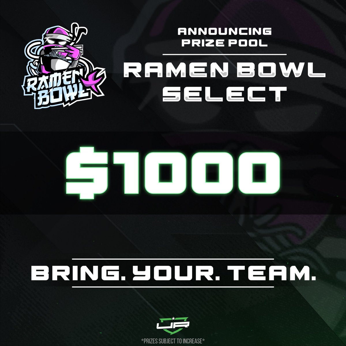 Season 13 prize pool announced! United Rogue’s top tier will have a minimum prize pool of $1,000 for the upcoming season.