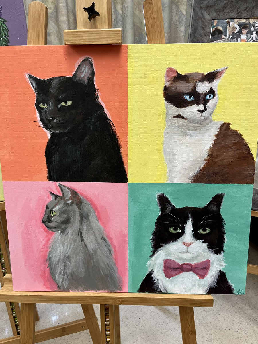 MrJeans's tweet photo. The artwork coming in at the end of the year is phenomenal! I only wish it had the opportunity to be up in the halls earlier in the year! #humberviewtalent #creating #studio122 https://t.co/kWvH69u7vR