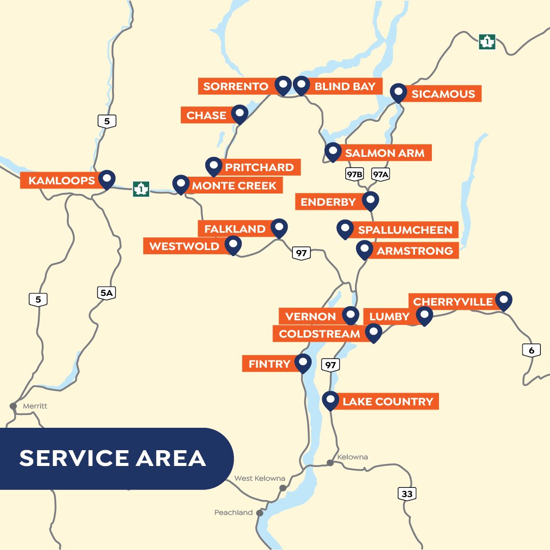 Want to see if we work in your neighbourhood?

Fox Plumbing Heating Cooling Electrical has been serving the communities in Vernon, Kamloops and surrounding areas for over 20 Years

Learn More ~ ow.ly/aeu750Jlbc3
#Foxandsons #FoxPHCE #FoxVernon #FoxKamloops