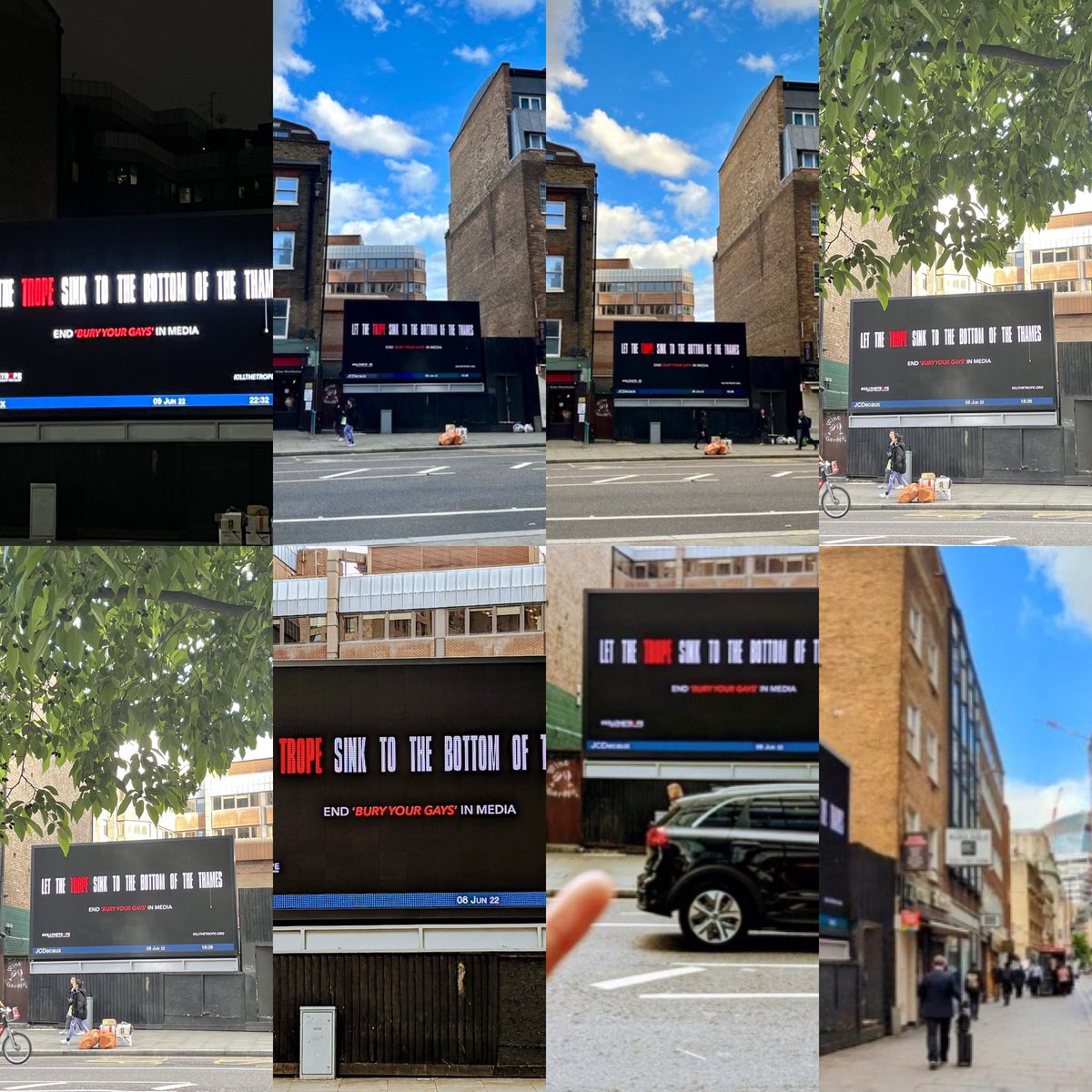 KEbillboards's tweet photo. 400 m from the Thames this board sat for 7 full days.
#killngEve #KE #villanellelives #Eve #villanelle #4x08 #KEFINAL #kefinale #killingEvefinale https://t.co/YVps3rubyg