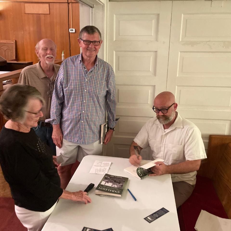 45 people showed up at my Book presentation and signing. #Caraleigh #RaleighNC  #nchistory <a href="/MrRDPierce/">Rodney D. Pierce</a>