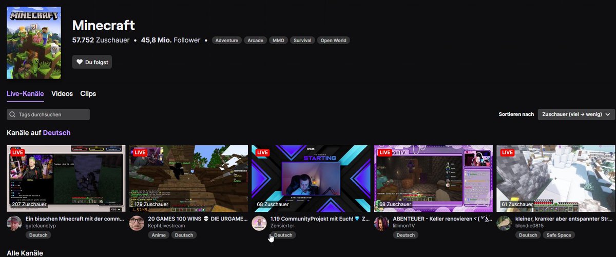 Einfach TOP Dritter Minecraft Twitch Deutschland Stream. Danke an alllleeeee <3