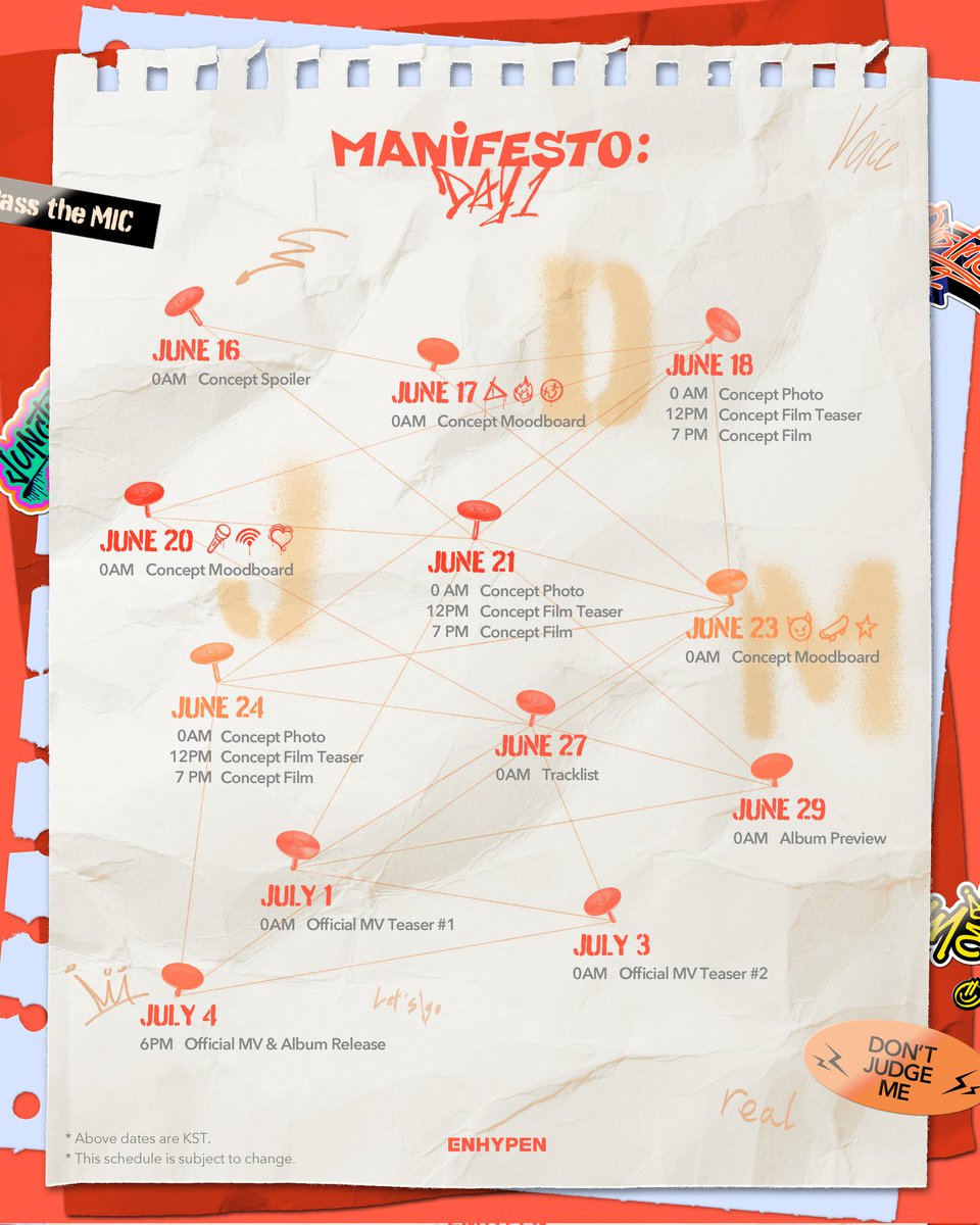 Enhypen's new album, Manifesto: Day 1, has a promotional calendar available. As our guide on a voyage that will usher in the dawn of a new era that will be breathtaking. Is that anything you're awaiting as well?