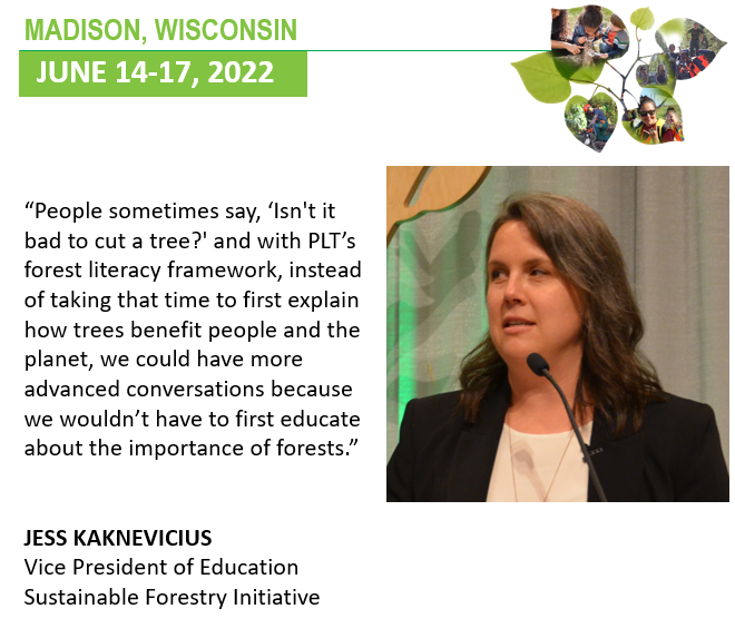 sfiprogram's tweet photo. Next, we're chatting about how to grow and support forest literate citizens.
Moderator and SFI VP of Education @JesseKak shares her vision for the future and how @PLT's Forest Literacy Framework can grow forest literate communities. #PLTconf #SFIconf
https://t.co/R9zrZTLzAl https://t.co/JGDAYDB6iu