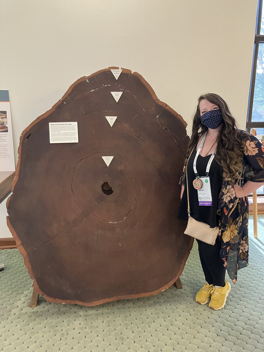 NDTrees's tweet photo. Having a blast at my first #pltconf! Yesterday we toured the @fsWoodLab (featuring a Redwood tree cookie wider than I am tall) and visited The Shack where @AldoLeopoldFdn gleaned inspiration for land ethic and conservation that he depicted in his “Sand County Almanac” https://t.co/BWwu4aJHKH