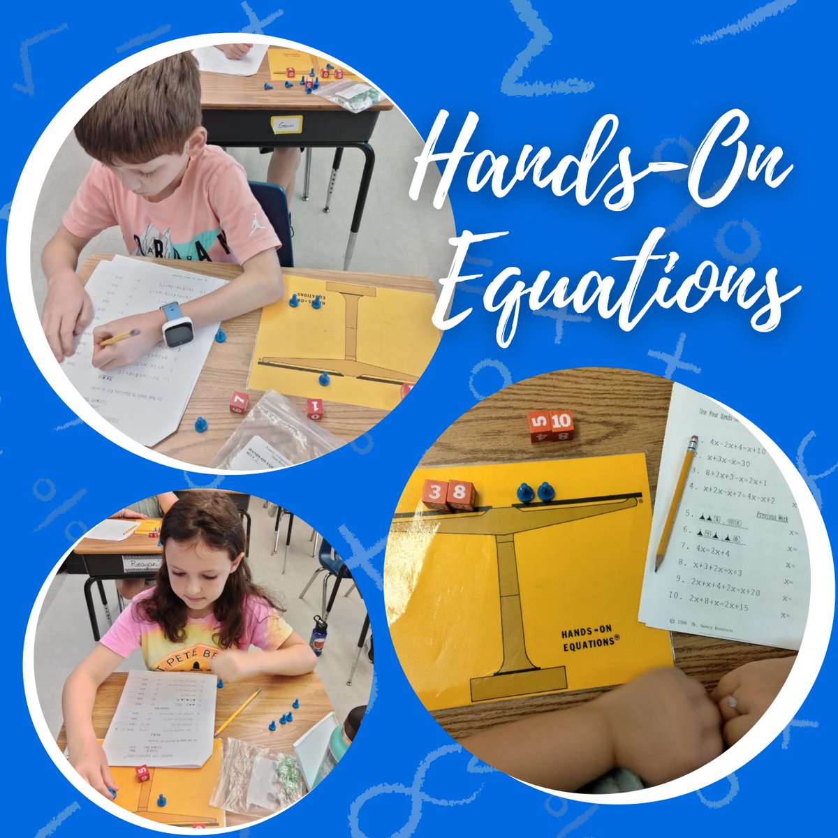 PoquosonSchools's tweet photo. Last full day of school? 3rd graders don't care! They're still getting strong instruction with hands-on equations! Impressive!!!
#PoquosonES #HandsOnEquations #BalancingAct https://t.co/5VjRXVE2RF