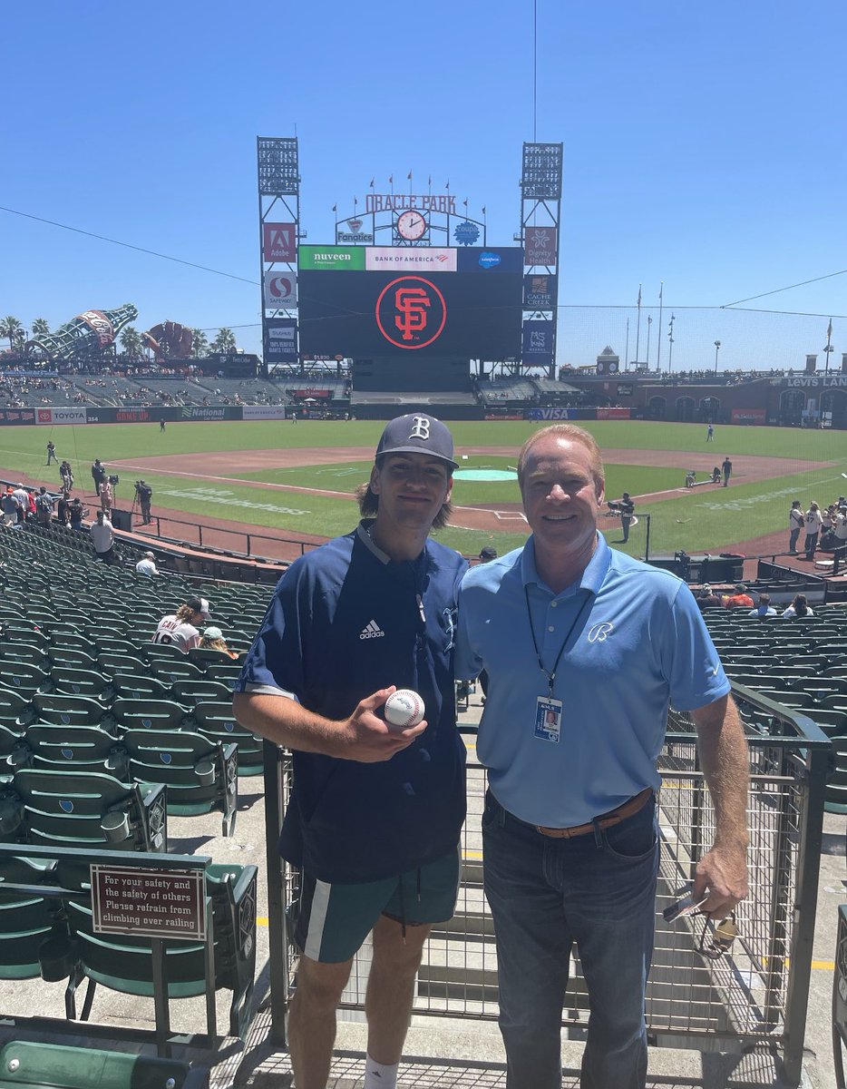 Bullard Knights baseball All Star Cam Schneider 
and Knights legend Rex Hudler together at Oracle Park

Rex’s No 1 Bullard Knights jersey is retired and he gave it to Cam to where. Class act!

<a href="/bullardbb/">Bullard Baseball</a> <a href="/jsandrini/">jsandrini</a> <a href="/RexHudler1/">Rex Hudler</a> <a href="/CamSchneider6/">Cam Schneider</a> <a href="/AndyZavorek/">Andy Zavorek</a> <a href="/BullardSports/">Bullard Sports</a>