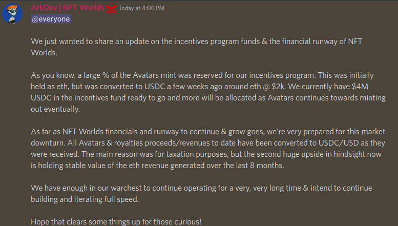 Goodthings's tweet photo. bullish on @iamarkdev @Temptranquil 

if you've seen them speak in interviews &amp; you've watched them build rapidly since @nftworldsNFT launched last fall, you're not concerned w/ market volatility

builders prepare, builders don't stop building

LFG $wrld fam 🚀🌎 https://t.co/gpbN8OnOES